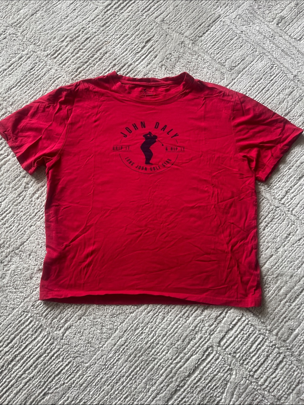 Red John Daly Graphic Tee - Silhouette Logo, L